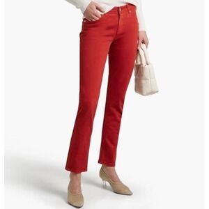 Loro PianaRed Straight Leg‎ Premium Denim Size 27(eu 40) Women's Designer Jean